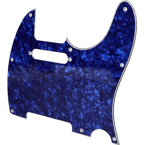 Pickguard Telecaster en PVC, Plaque à Gratter avec de Beaux Motifs pour Guitare électrique Telecaster (GQ231 Bleu Perle) (1/5)