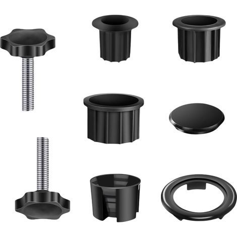Lot de 8 anneaux de réduction pour pied de parasol, douille de sol, adaptateur de parasol avec vis, support de parasol de rechange, douilles de réduction pour parasols de jardin, parasols de terrasse (1/5)
