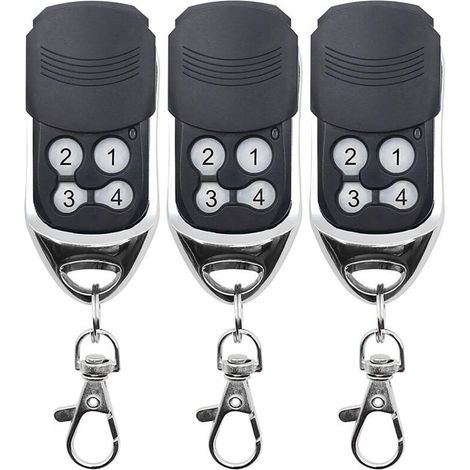 433MHz Telecommande Universelle Portail,Telecommande Camé Porte de Garage de Remplacement, Super Copie, Code Fixe, Code Roulant, Applicable à Télécommande DOORHAN MOTORLIN,3pcs