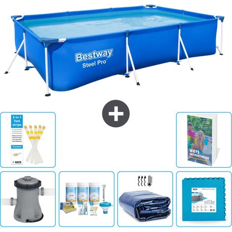 Bestway Steel Pro Rechteckig - 300x201x66 cm - 7-teilig S188