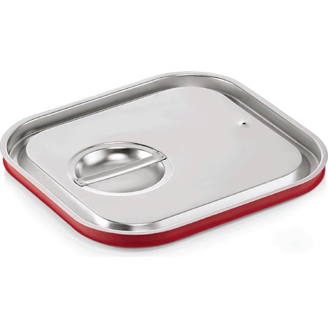 Couvercle transport inox GN 2/3 joint silicone pour bacs H 100 mm+ GN CORE - Was Germany