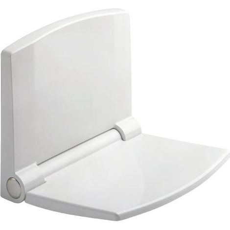 ABU siège de douche, rabattable avec dossier blanc (1/4)