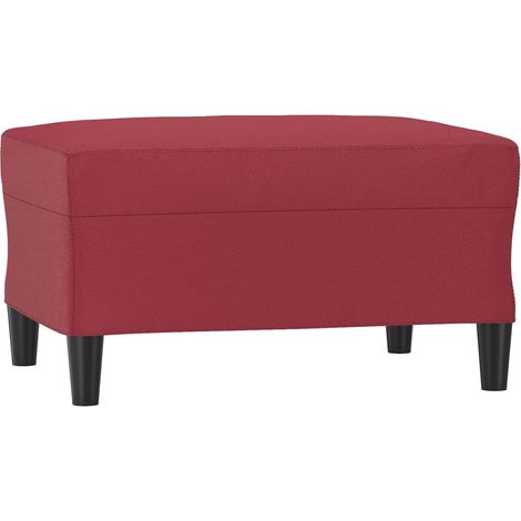 Repose-pied Rouge bordeaux 70x55x41 cm Similicuir CFW386505 (1/5)