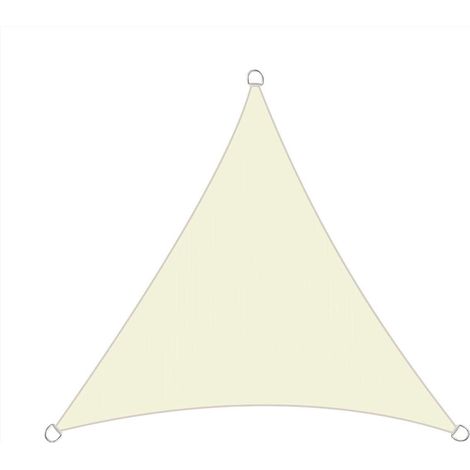 3x3x3m Sun Sail Shade Triangle Awning Canopy Garden Sun Patio Sunscreen - Ivory (1/3)