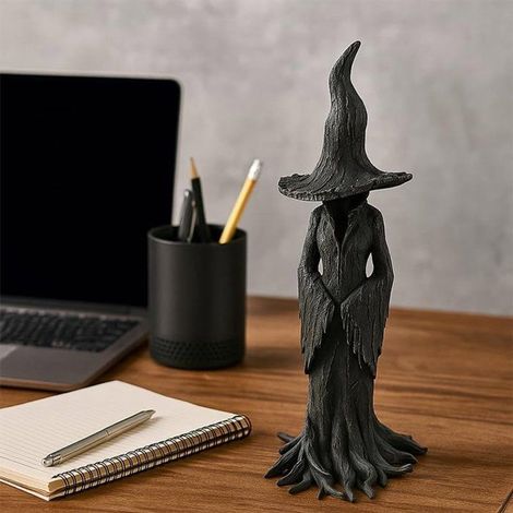 Statue de sorcière, design sombre fantastique, décoration pour Halloween, maison et bureau (1/5)