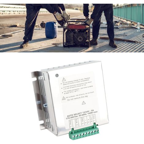 Chargeur de batterie automatique BC-5A pour groupes électrogènes diesel 5 A, modèle intégré 12 V/24 V avec commutation automatique, 220-240 V CA (1/5)