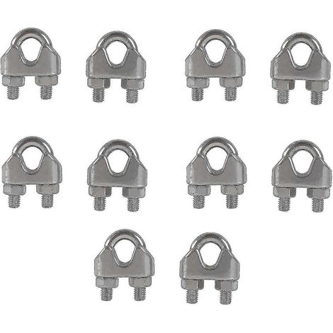 Colliers de serrage M6, boulons en U, serre-câbles, serre-câbles en acier inoxydable 304, colliers de serrage en selle, serre-fils, lot de 10 (1/2)