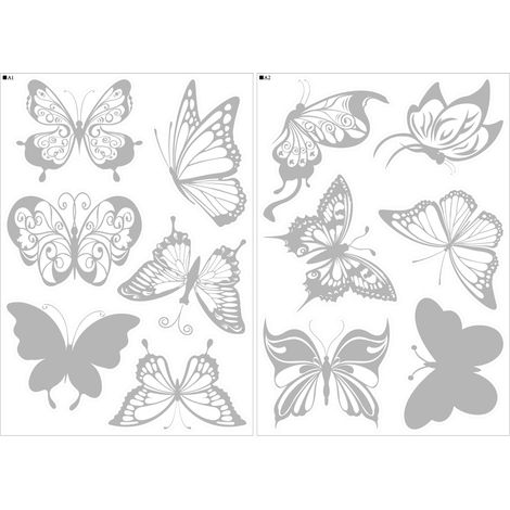 12 autocollants papillon anti-collision pour fenêtre (1/4)