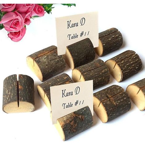 Porte-cartes de table en bois 20 pièces