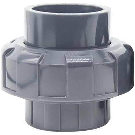 PVC connector, 40 mm inner diameter, sanitary fitting, grey adhesive closure, quick connector for aquarium and pond--DTEKGAZ