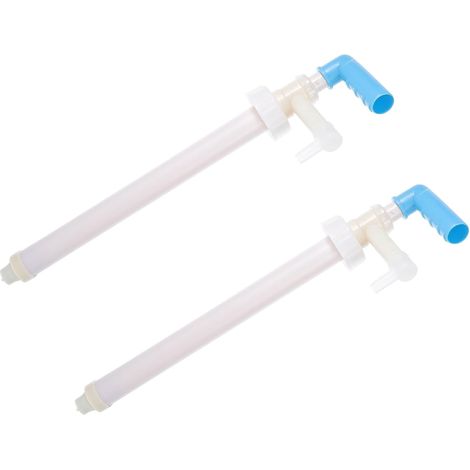 Pompe Manuelle à Liquide en Plastique Blanc, Distributeur à Pompe pour Bidon de 20 Litres, Surface Lisse et Fabrication Soignée, Lot de 2 Pièces, pour Produits Chimiques (1/5)
