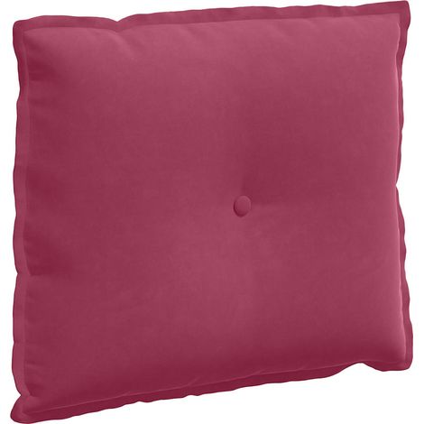 Coussin de Dos Bordeaux 60 x 50 cm Tissu en velours côtelé