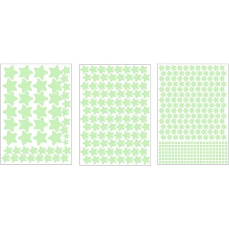 Stickers muraux fluorescents 452 pièces Étoiles lumineuses (1/5)