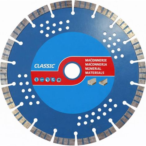 Disque Diamant Segments Turbo D. 230 x Al. 22.23 x Ht. 12 x ép. 2.6 mm - Béton, Brique, Pierre Naturelle et Granit - Diamwood