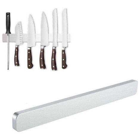 Porte Couteaux Aimanté Mural Porte Couteau en Acier Inoxydable Porte Couteau Magnetique 40CM Barre à Couteaux aimantée Aimant Couteau Mural Pour Les Couteaux, Les Ustensiles et Les Outils (1/5)