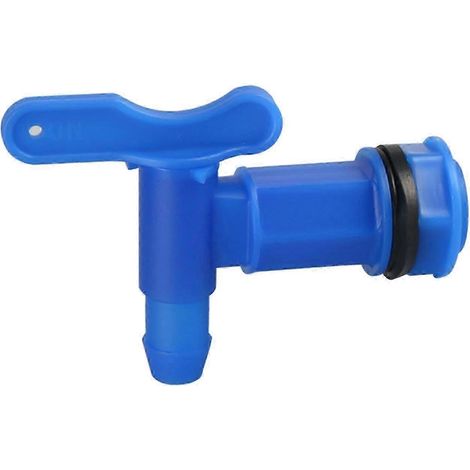 Robinet de récupération d'eau de pluie amélioré, multifonction, adaptateur de réservoir d'eau détachable, robinet de seau durable et pratique pour accessoires d'équipement de brassage en bocal-Blue (1/5)