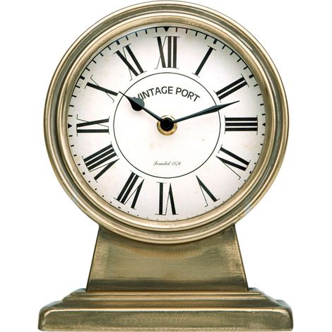 Horloge de cheminée Vintage dorée, silencieuse, sans tic-tac, Fonctionne à Piles, Horloge Rustique pour Table de Bureau, étagère pour décoration de Salon (1/5)