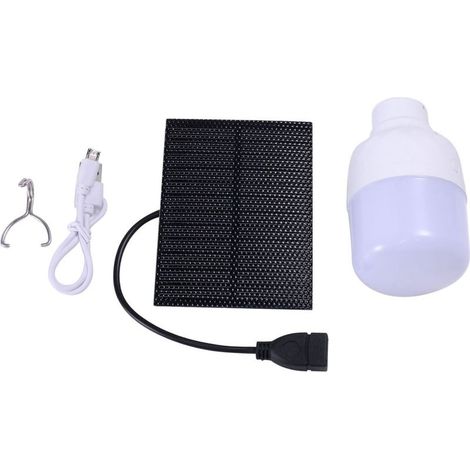 Panneau solaire en silicium monocristallin, Kit d'éclairage LED Rechargeable par USB pour la randonnée intérieure et extérieure, le Camping et la pêche (1/5)