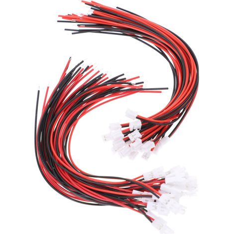 eur à 2 Broches Femelle à Cosses Plates, 20 Pièces Pvc et Cuivre, Bornes de Tailles Différentes, Isolé pour Imprimante 3d, Câble de Liaison Terminale (1/5)