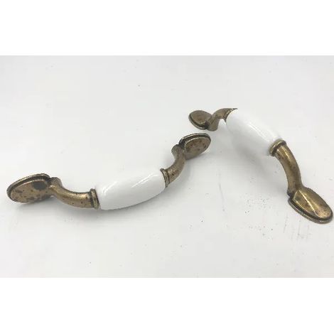 MANIGLIA COTTALI PORCELLANA BIANCA ANT .  CT32600 (1/2)