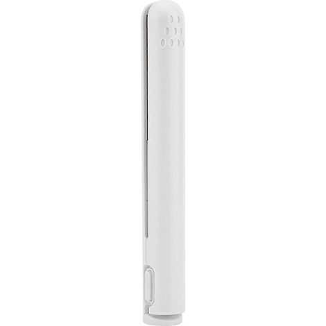 Mini lisseur portable USB pour lisser et boucler les cheveux - Fer à boucler double usage - Blanc