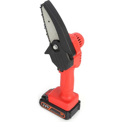 Tronçonneuse Électrique 4in, Scie à Chaîne Compacte Sans Fil pour Jardin, Prise UE 100-240V, Outil Portable à Main Rechargeable (1/5)