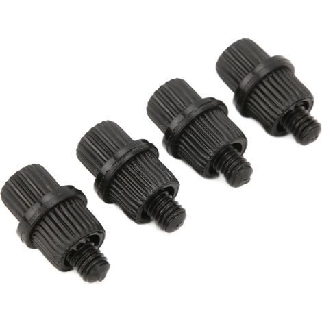 Vis de plaque d'immatriculation x4, filetage 6mm, nylon noir anti-corrosion, inoxydable, pour moto et bateau (1/5)