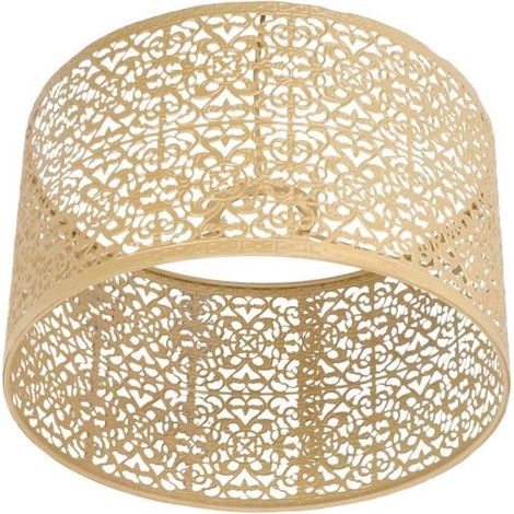 Abat-jour en métal - SURENHAP - Creux - 25 cm - Design contemporain - Or (1/4)
