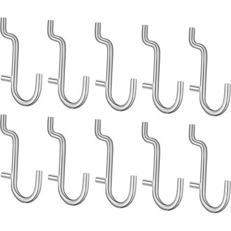 J Shaped Pegboard Hooks 100 Pieces Plastic Versatile Design