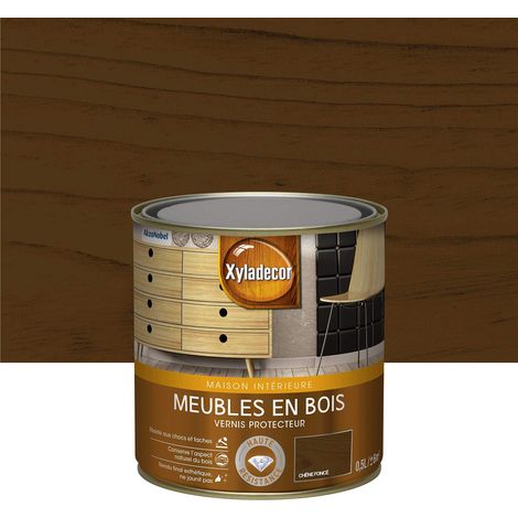 Vernis protecteur pour les meubles intérieurs en bois - aspect satin chêne foncé 0,5 L (1/5)