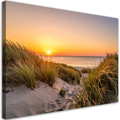 Tableaux, Plage mer dunes paysage coucher de soleil,30x20 (1/4)