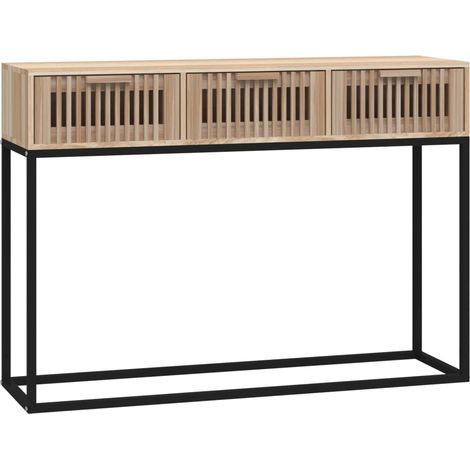 Table console，Table d'appoint，Bout de canapé，Meuble d'entrée 105x30x75 cm bois d'ingénierie et fer