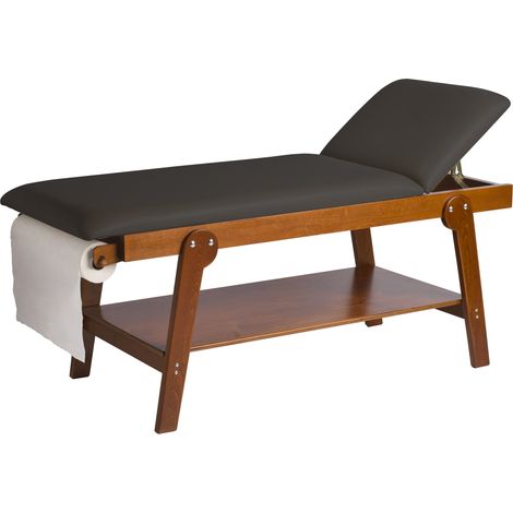 Lettino da Massaggio Visita Fisioterapia Fisso 2 Sezioni 190x70x75 cm 250Kg Nero (1/4)