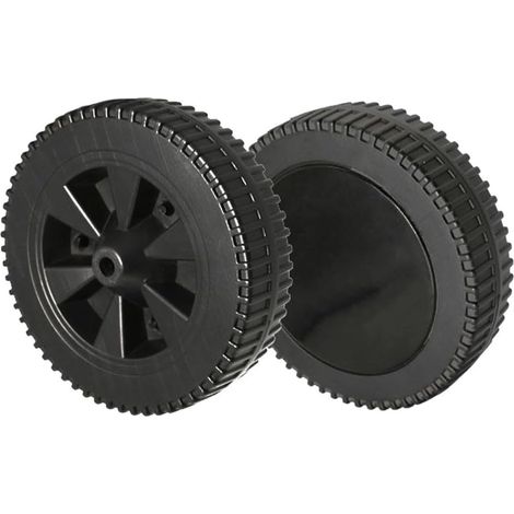 Lot de 2 roulettes de rechange de 17,8 cm en plastique robuste pour barbecues à gaz CharBroil Roues de chariot de barbecue d'extérieur avec trou de 8 à 10 mm pour une installation facile