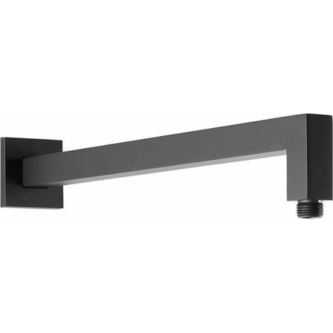 Braccio doccia Quadro lunghezza 400 mm Paffoni ZSOF063NO  Metallo - Nero opaco