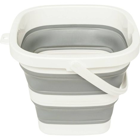 Seau retractable 5l gris et blanc - 5five