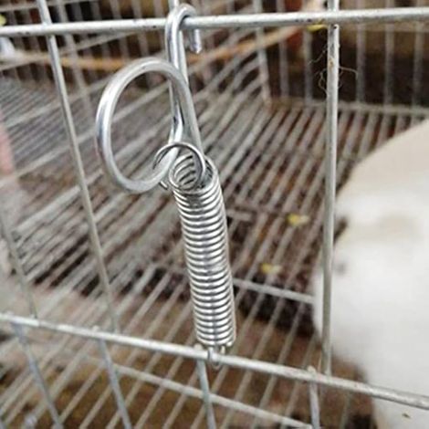 Lot de 20 crochets à ressort multifonctionnels pour porte de cage, loquet à ressort métallique, fixation pour porte de cage pour animaux (grand crochet à ressort pour porte de cage) (1/5)
