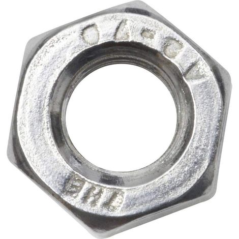 Écrou hexagonal M8 DIN 934 ISO 4032 acier inoxydable A2 50 pc(s)