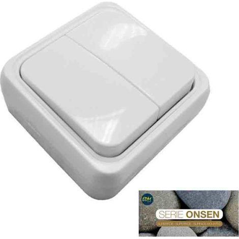 eDM 43166 Interrupteur de surface double série Onsen, multicolore (1/2)