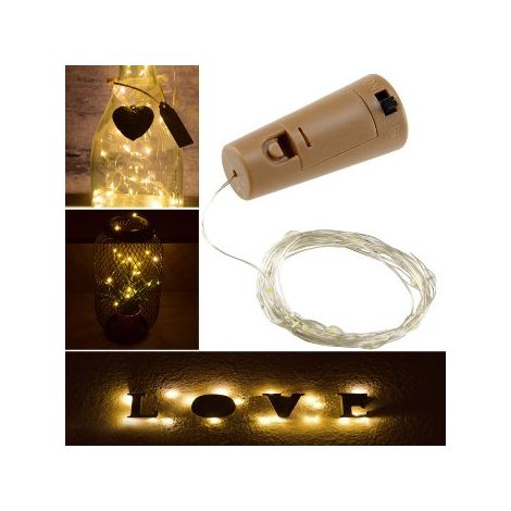 LED Flaschen-Lichterkette 10 Stück, Warmweiß (1/5)