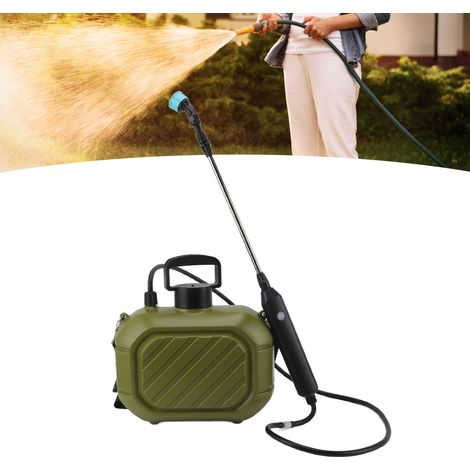 Pulvérisateur électrique à porter à l'épaule, pulvérisateur d'arrosage et de désinfection domestique, mini pulvérisateur de pesticides portable rechargeable de 5 litres, vert. (1/5)