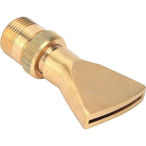 Buse de fontaine de jardin et de cour en forme d'éventail, pièce de rechange pour pulvérisateur d'eau 9x4 cm, couleur or, 1 lot (1/5)