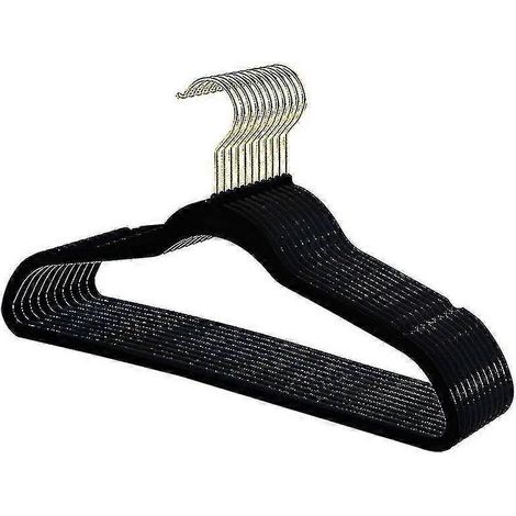 Lot de 10 cintres antidérapants en velours, cintres fins en feutre floqué, cintres en velours floqué