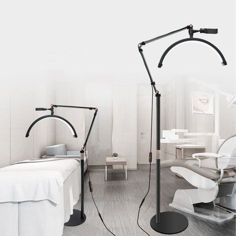 Lampe de beauté à LED de 20W en forme de demi-lune de 16 pouces, angle réglable de 3000K-6000K pour extension de cils 106976 (1/3)