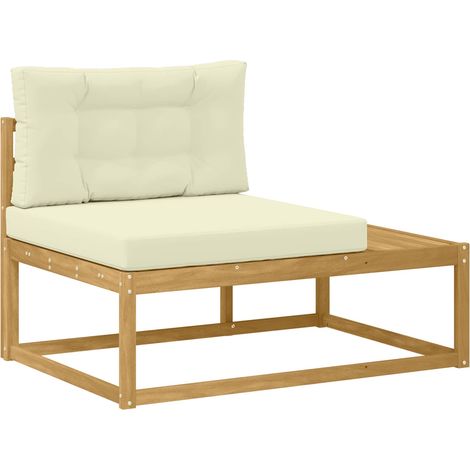 Sofá de esquina exterior Blanco 115 x 83 x 73 cm Poliéster vidaXL