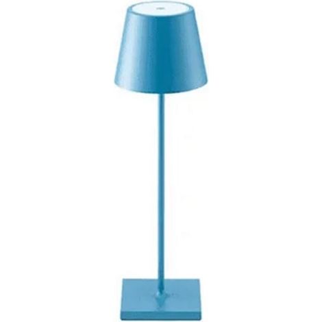 Ortviai Lampe de bureau LED rechargeable sans fil avec protection oculaire – aluminium, 3 niveaux de luminosité, 38 x 10 cm, bleu (1/5)