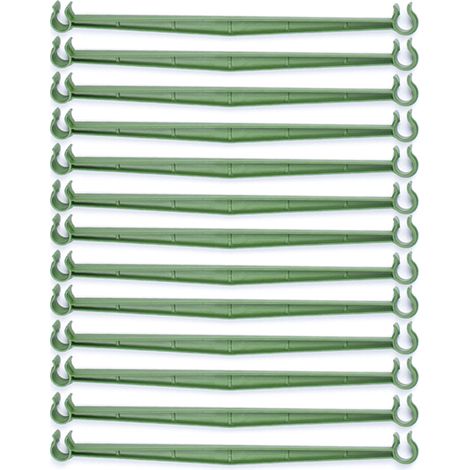 Connecteurs de Pieux pour Jardiniers - Tuteur Tomates Réglable Ø11/16mm en PP Durable - 12pcs Green 30cm/45cm (1/5)
