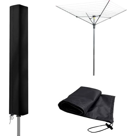 Housse de Séchoir Parapluie Imperméable 420D Universel avec Fermeture à Glissière Parapluie Sac de Rangement pour Séchoir à Linge Résistant aux Intempéries (165x16x16cm) (1/5)