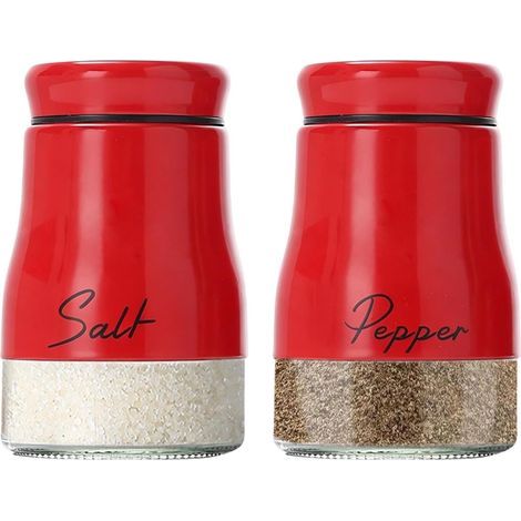 Set di saliera e pepiera - ideale per piani cucina, case, camper, fattorie, campeggi, appartamenti, alloggi per studenti e ristoranti. (1/5)