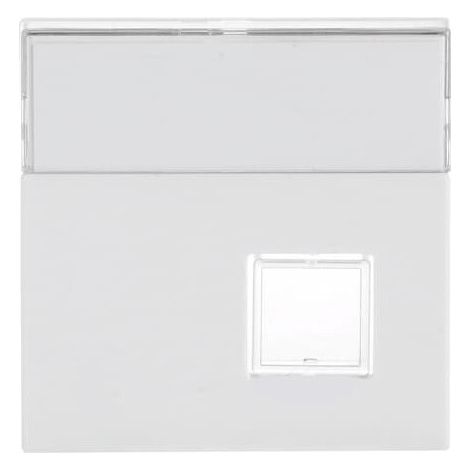 Busch-Jaeger Plaque centrale avec champ d'inscription Busch-Infoline® Interrupteur/Bouton-poussoir 1-fach studioweiß - Plattform 63 (1571 CN-84), 2CKA001582A0346